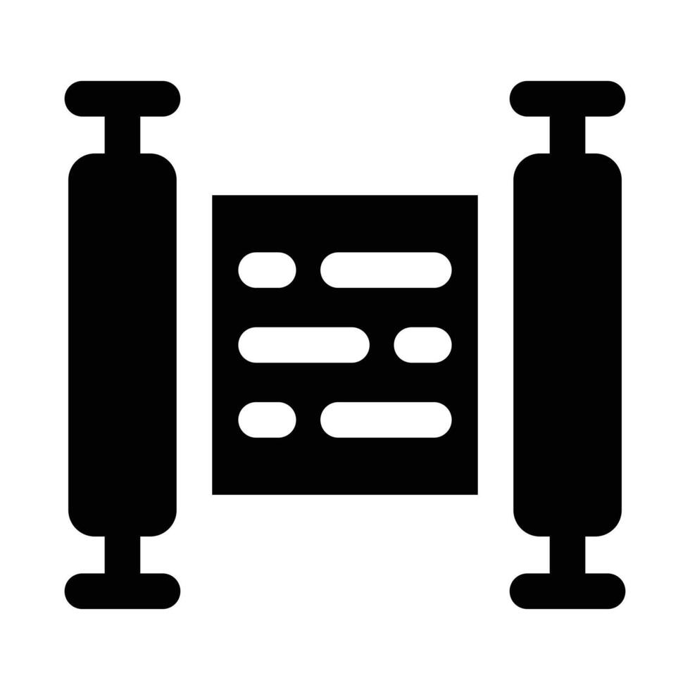 Simple Torah glyph icon. The icon can be used for websites, print templates, presentation templates, illustrations, etc vector