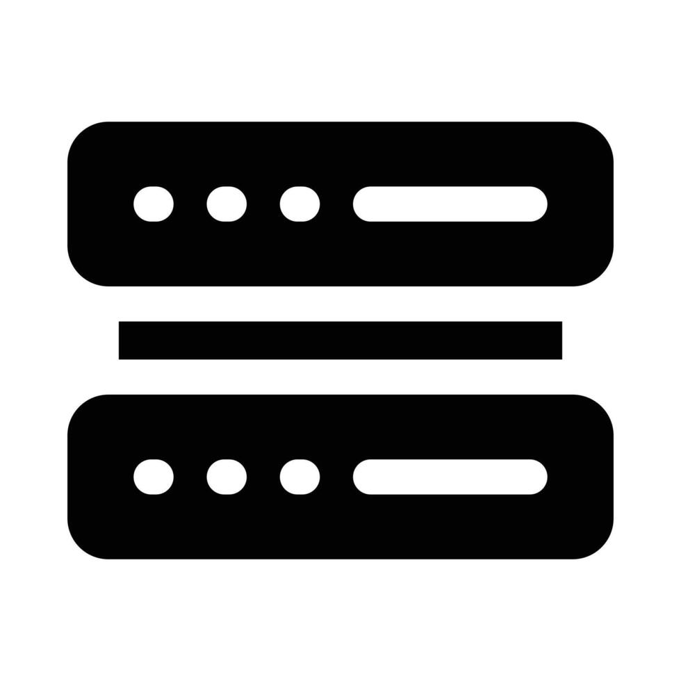 Simple Server glyph icon. The icon can be used for websites, print templates, presentation templates, illustrations, etc vector