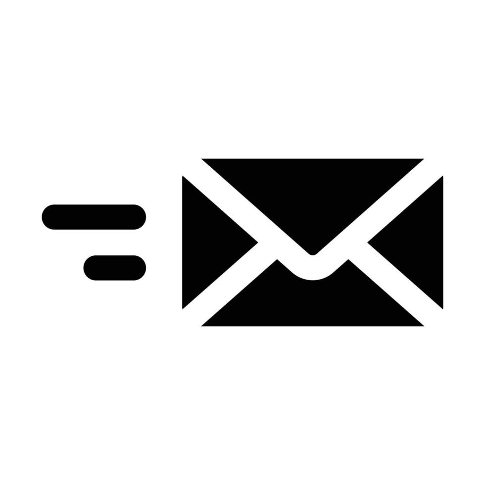 Simple Email glyph icon. The icon can be used for websites, print templates, presentation templates, illustrations, etc vector