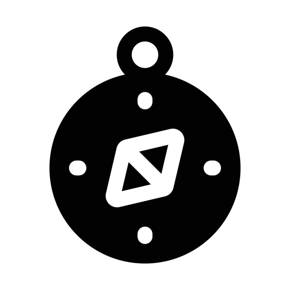 Simple Compass glyph icon. The icon can be used for websites, print templates, presentation templates, illustrations, etc vector