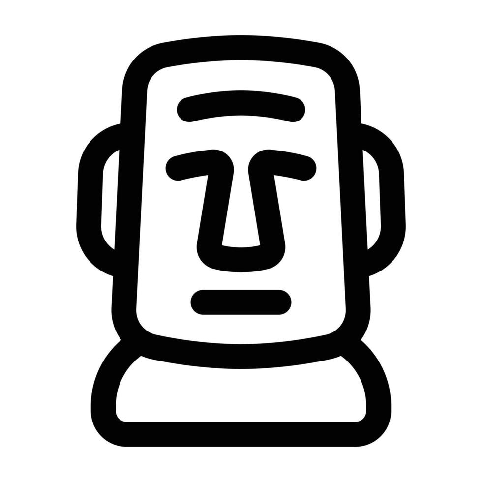 Simple Moai icon. The icon can be used for websites, print templates, presentation templates, illustrations, etc vector