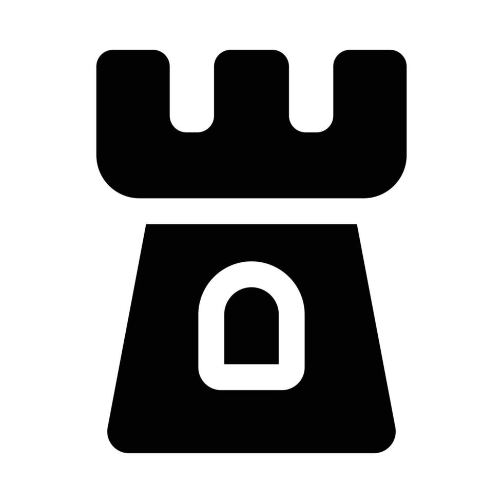 Simple Castle glyph icon. The icon can be used for websites, print templates, presentation templates, illustrations, etc vector