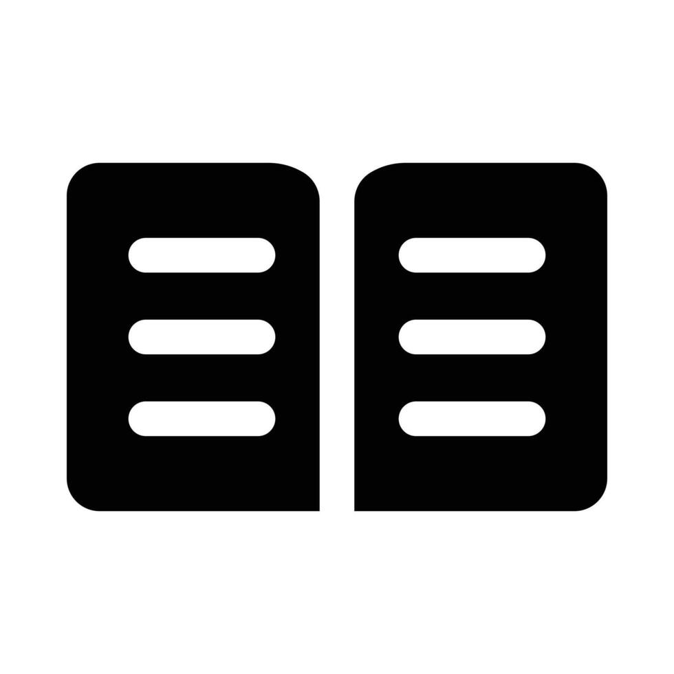 Simple History Book glyph icon. The icon can be used for websites, print templates, presentation templates, illustrations, etc vector