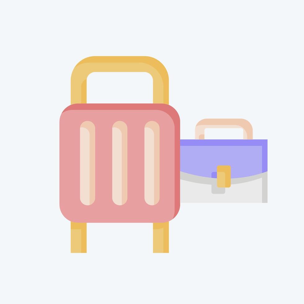Icon Baggage. related to Airport symbol. flat style. simple design illustration vector