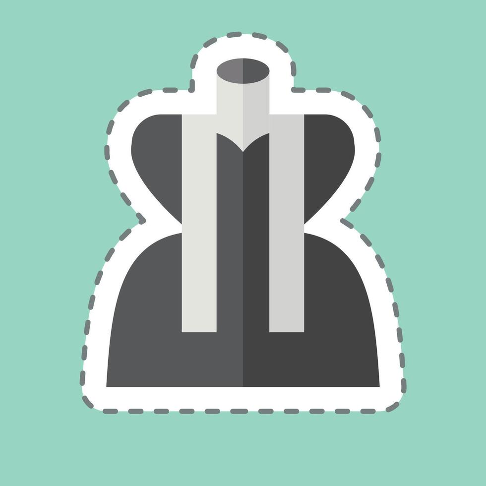 Sticker line cut Measuring. related to Sewing symbol. simple design illustration vector