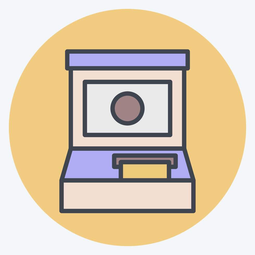 Icon Atm. related to Airport symbol. color mate style. simple design illustration vector