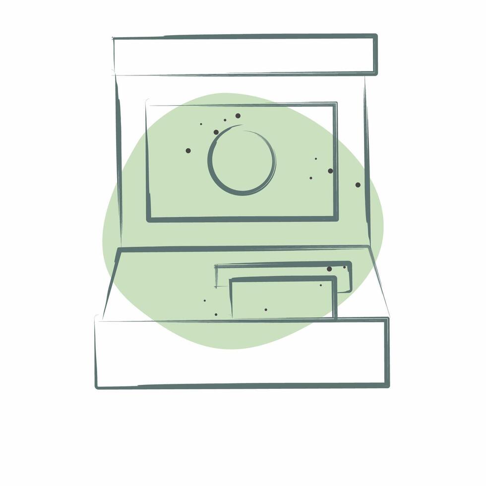 Icon Atm. related to Airport symbol. Color Spot Style. simple design illustration vector