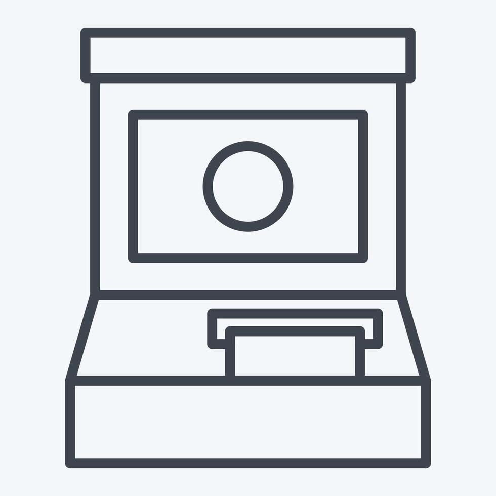 Icon Atm. related to Airport symbol. line style. simple design illustration vector