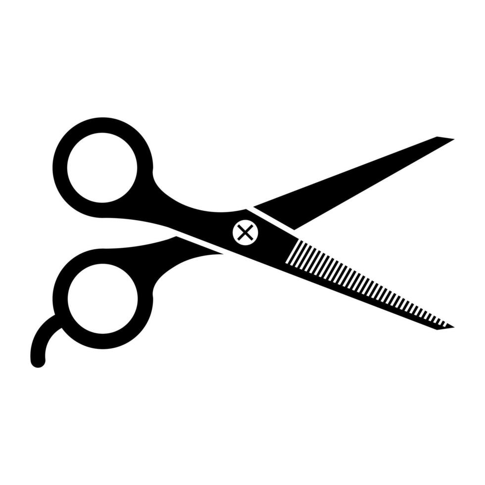 Scissors icon for a beauty salon or barbershop in modern style vector