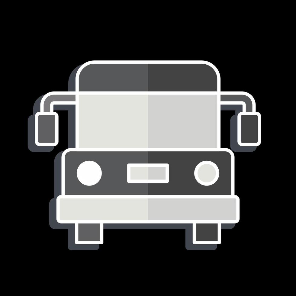 Icon Airport Bus. related to Airport symbol. glossy style. simple design illustration vector