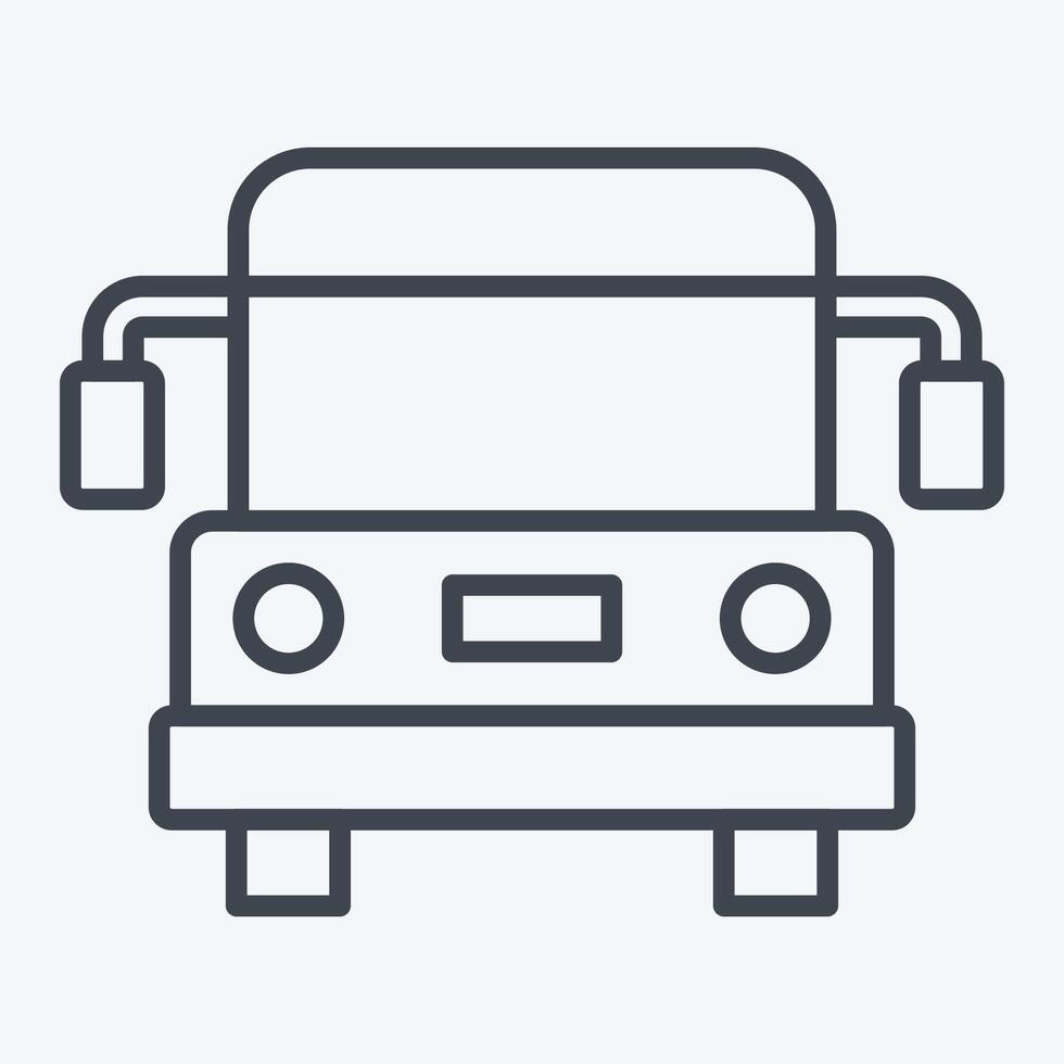 Icon Airport Bus. related to Airport symbol. line style. simple design illustration vector