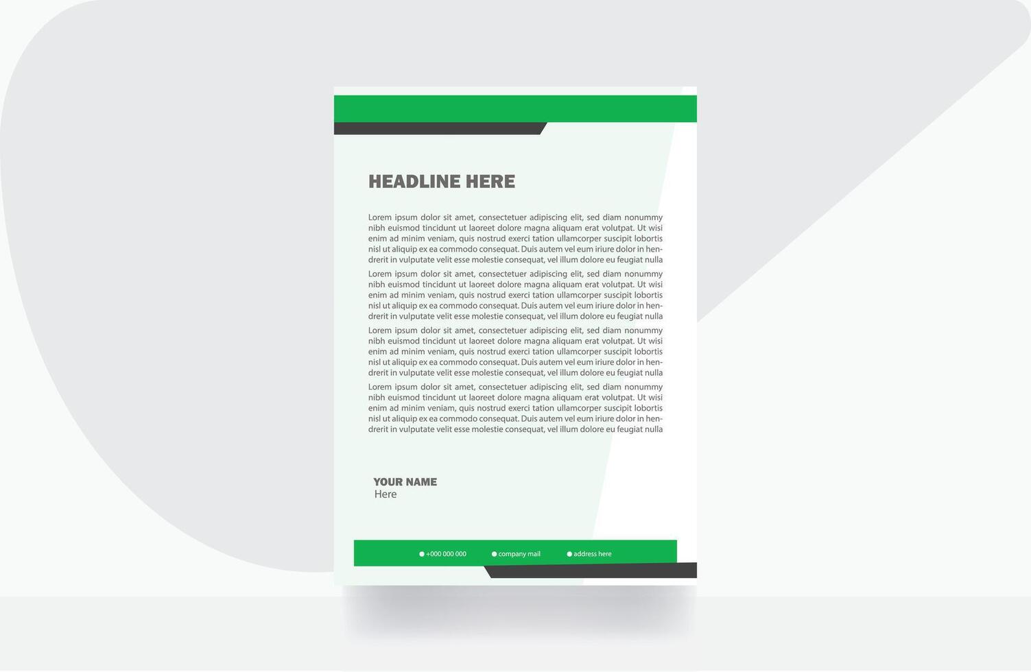 promotions letterhead design paper template vector