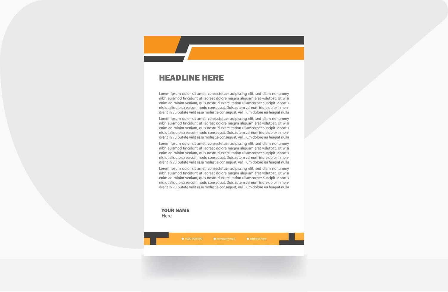 Letterhead design template vector