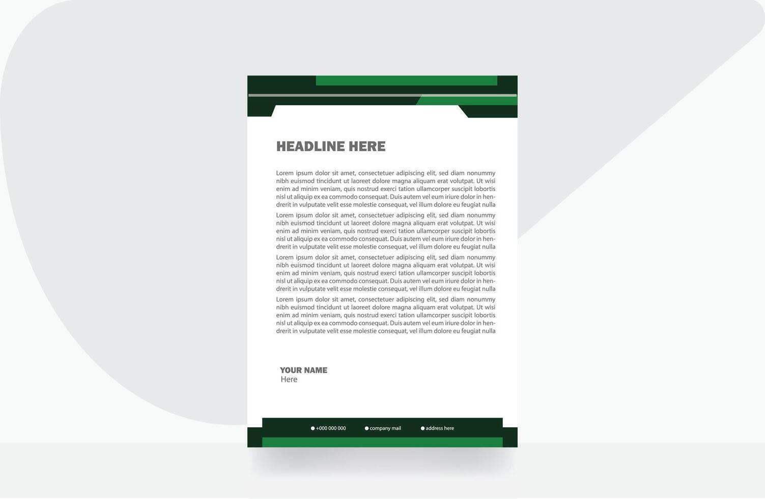 modern letterhead design template vector