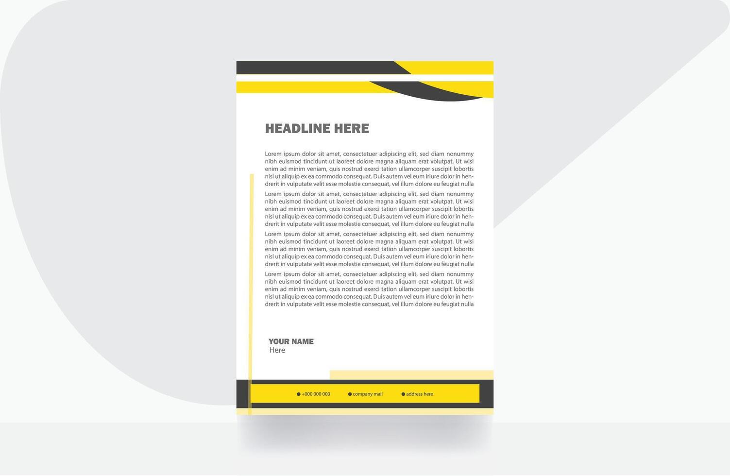 modern letterhead design template vector