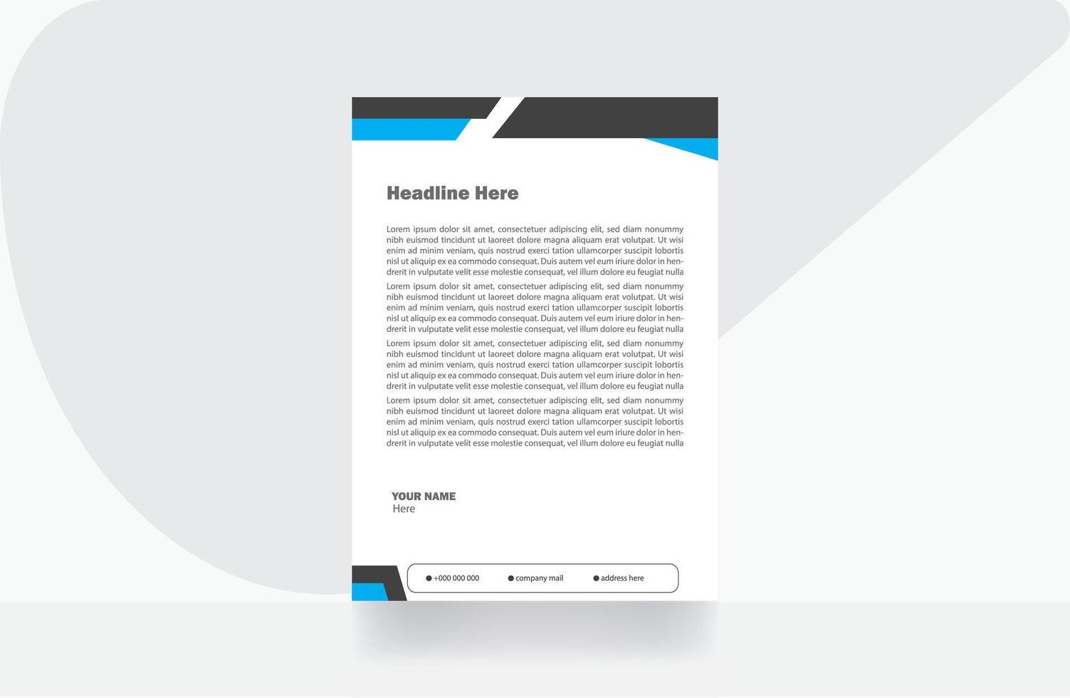 Letterhead design template vector