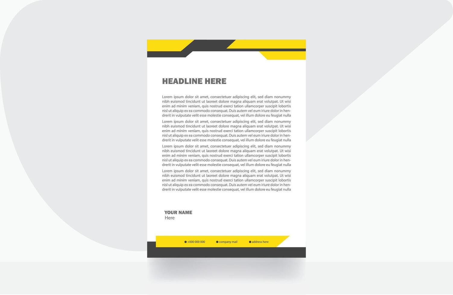 modern letterhead design template vector
