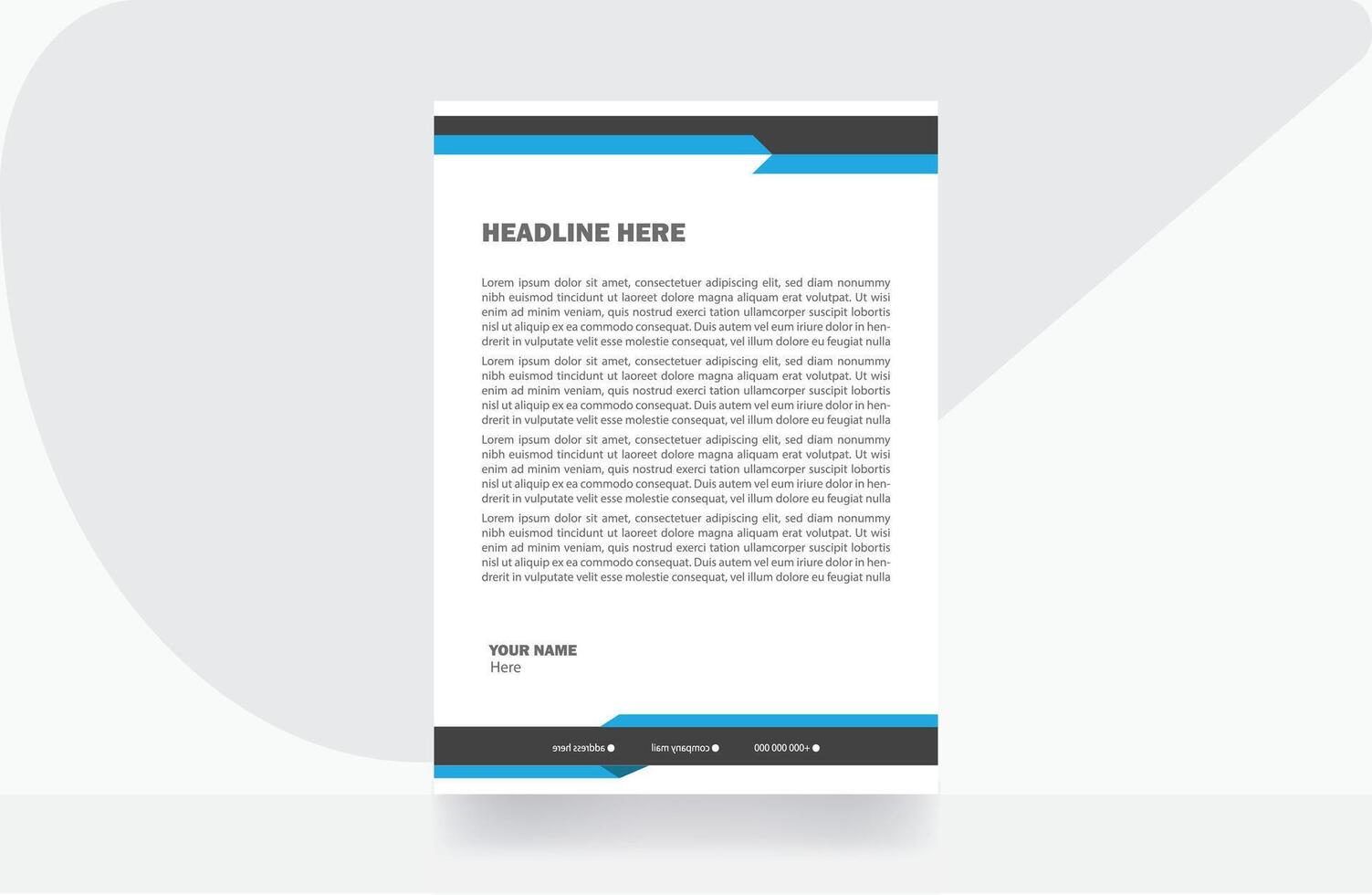 letterhead design paper template vector
