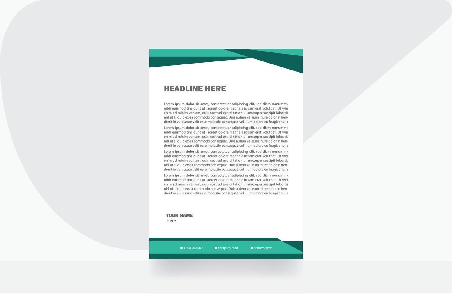 business letterhead design template vector