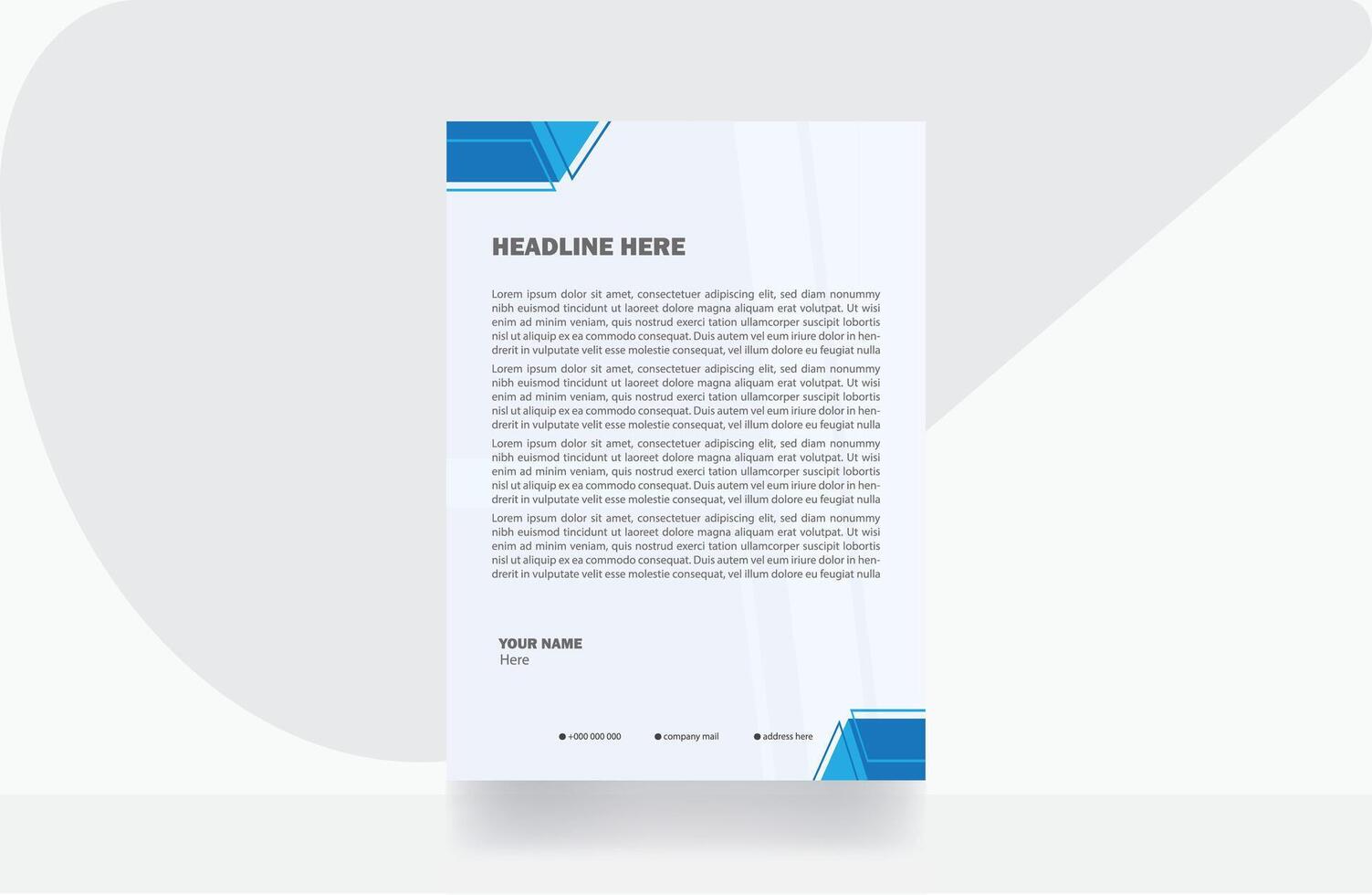 promotions letterhead design paper template vector