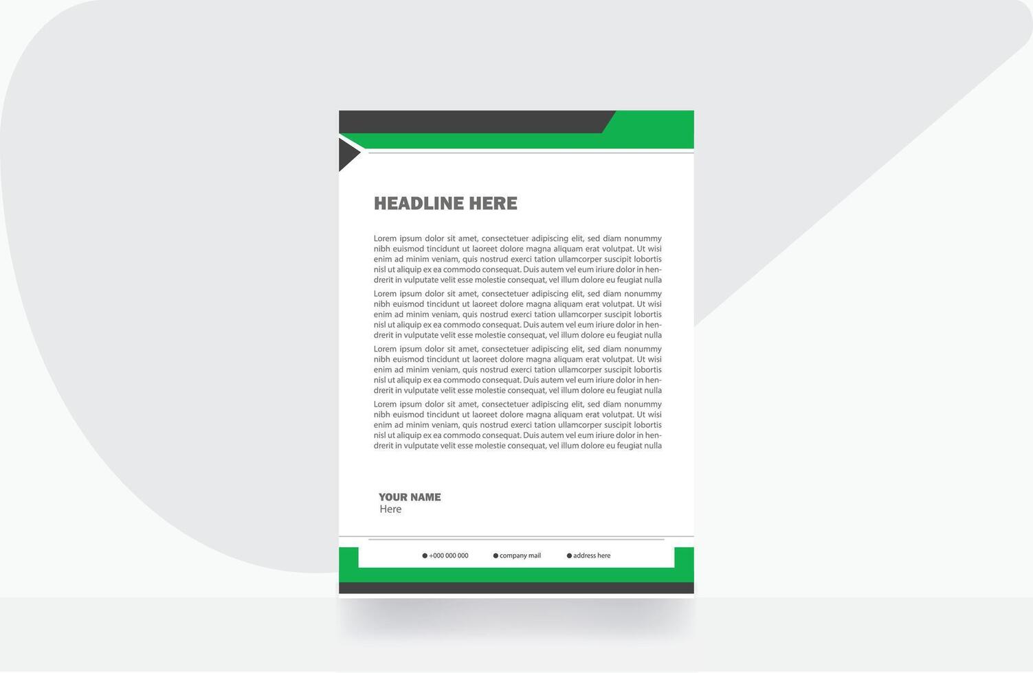 modern letterhead design template vector