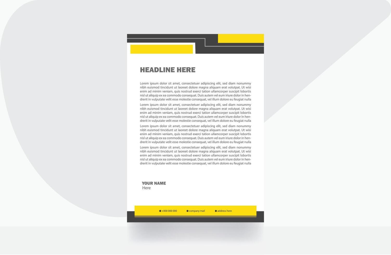 promotions letterhead design paper template vector