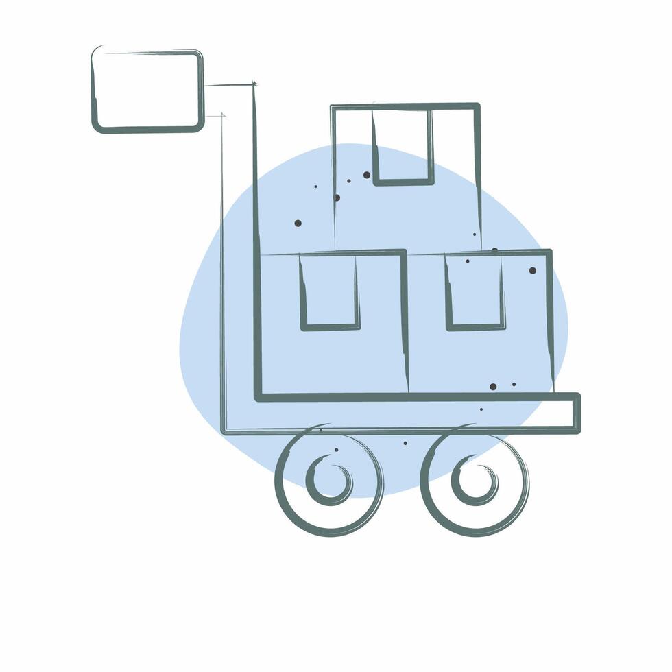 Icon Cargo. related to Airport symbol. Color Spot Style. simple design illustration vector