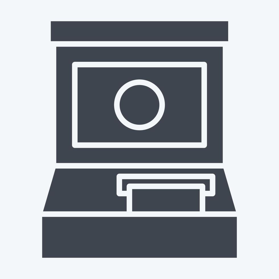 Icon Atm. related to Airport symbol. glyph style. simple design illustration vector