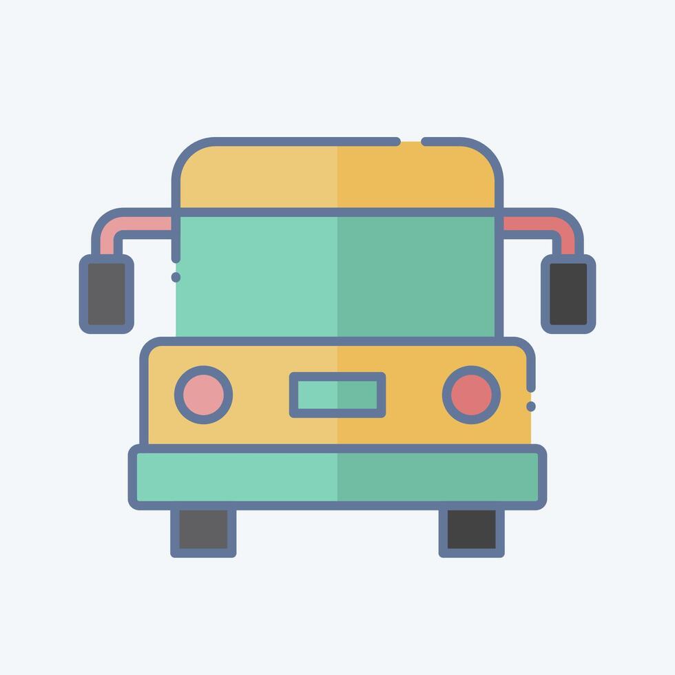 Icon Airport Bus. related to Airport symbol. doodle style. simple design illustration vector