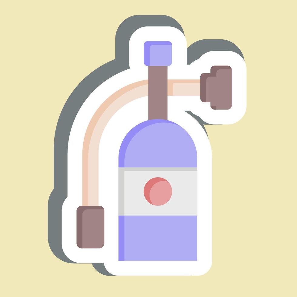 Sticker Extinguisher. related to Airport symbol. simple design illustration vector