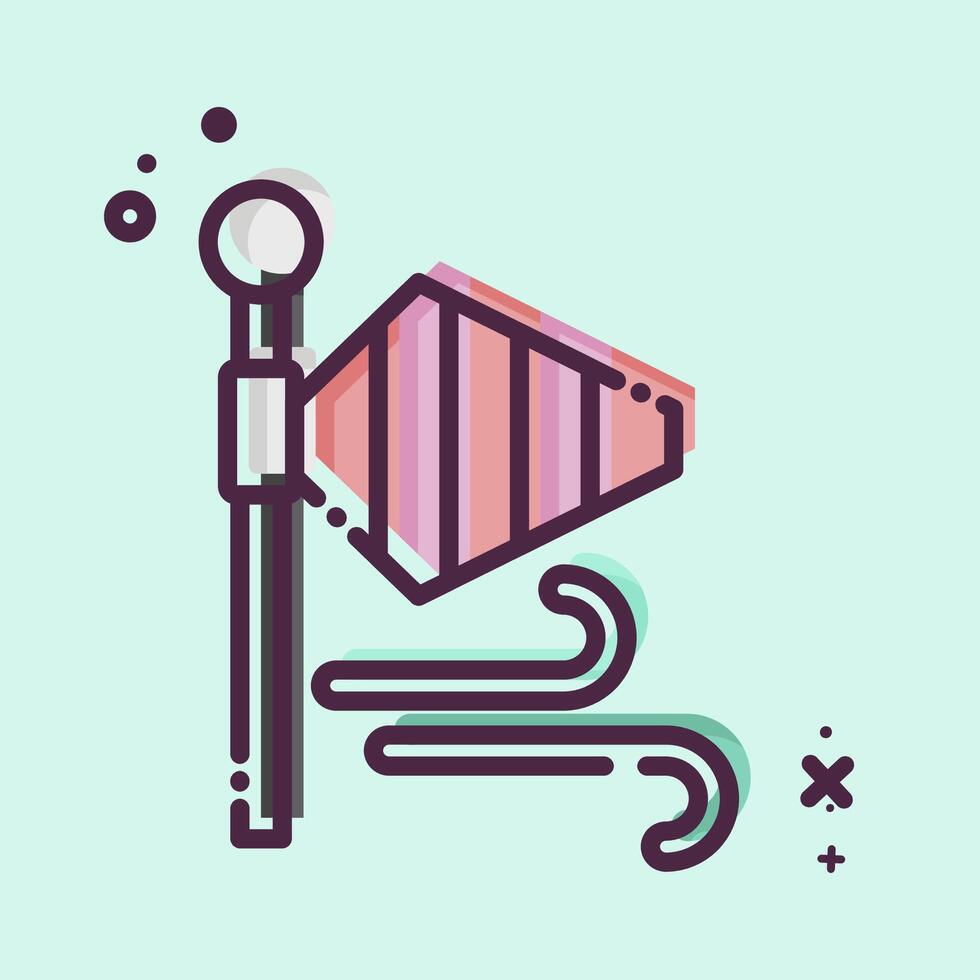 Icon Wind. related to Airport symbol. MBE style. simple design illustration vector