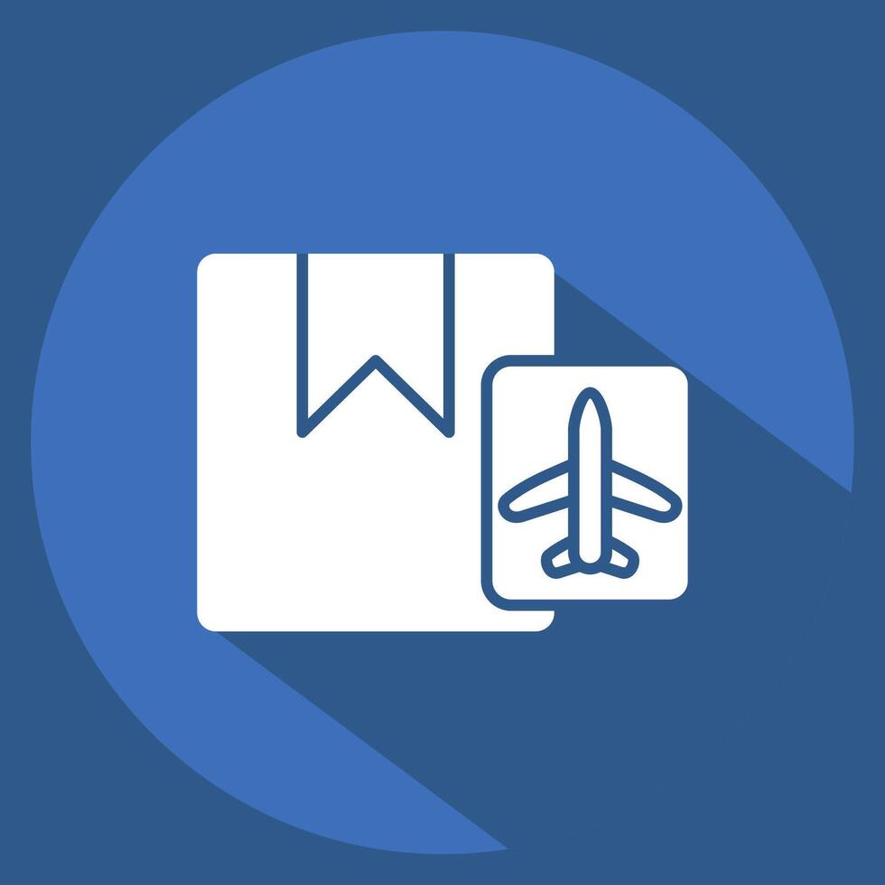 Icon Shipment. related to Airport symbol. long shadow style. simple design illustration vector