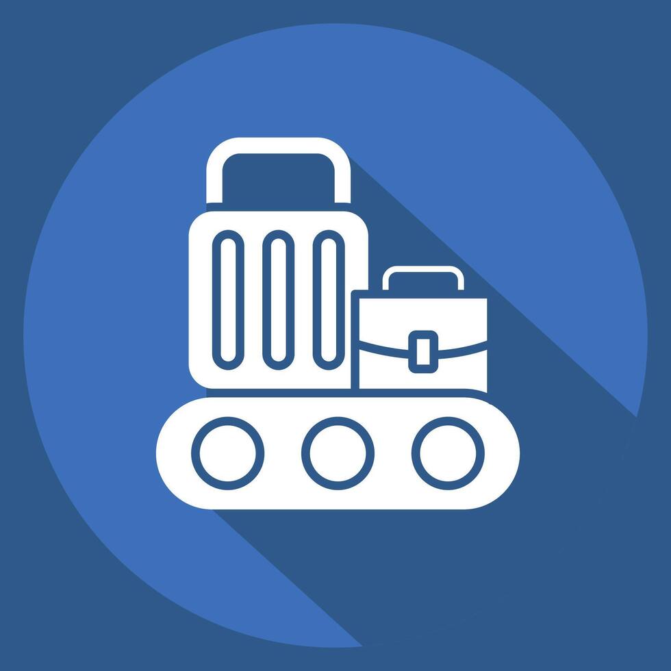 Icon Conveyor Belt. related to Airport symbol. long shadow style. simple design illustration vector