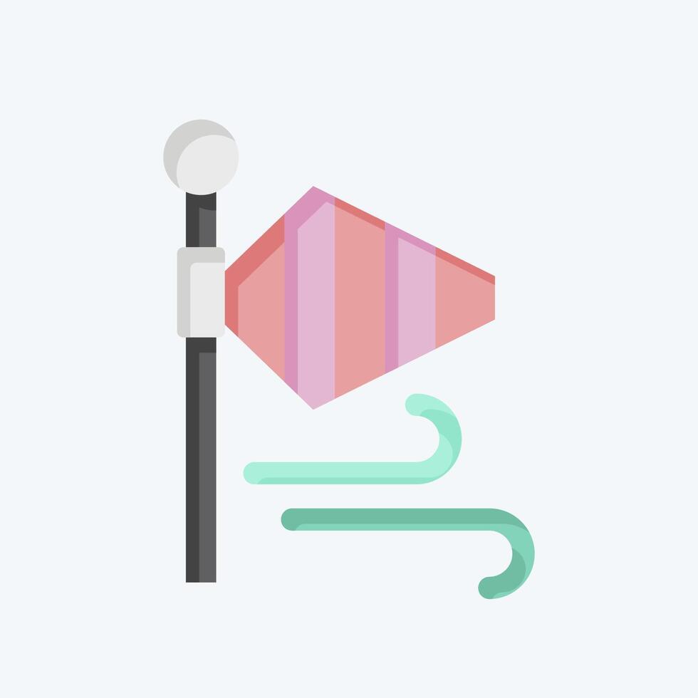 Icon Wind. related to Airport symbol. flat style. simple design illustration vector