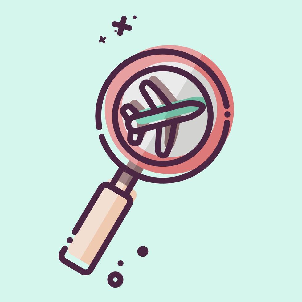Icon Search. related to Airport symbol. MBE style. simple design illustration vector