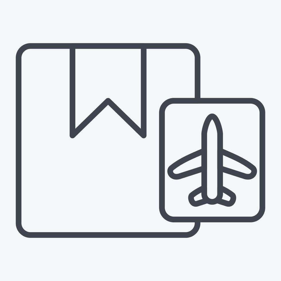 Icon Shipment. related to Airport symbol. line style. simple design illustration vector