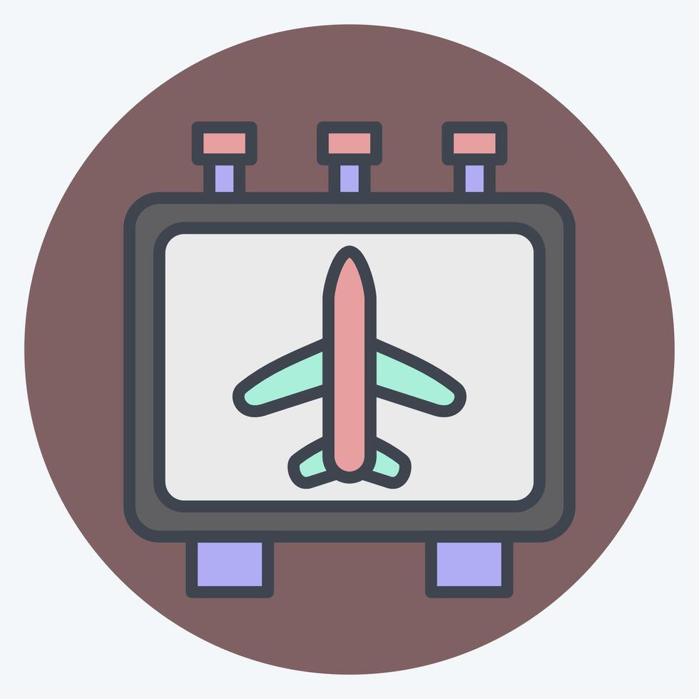 Icon Information. related to Airport symbol. color mate style. simple design illustration vector