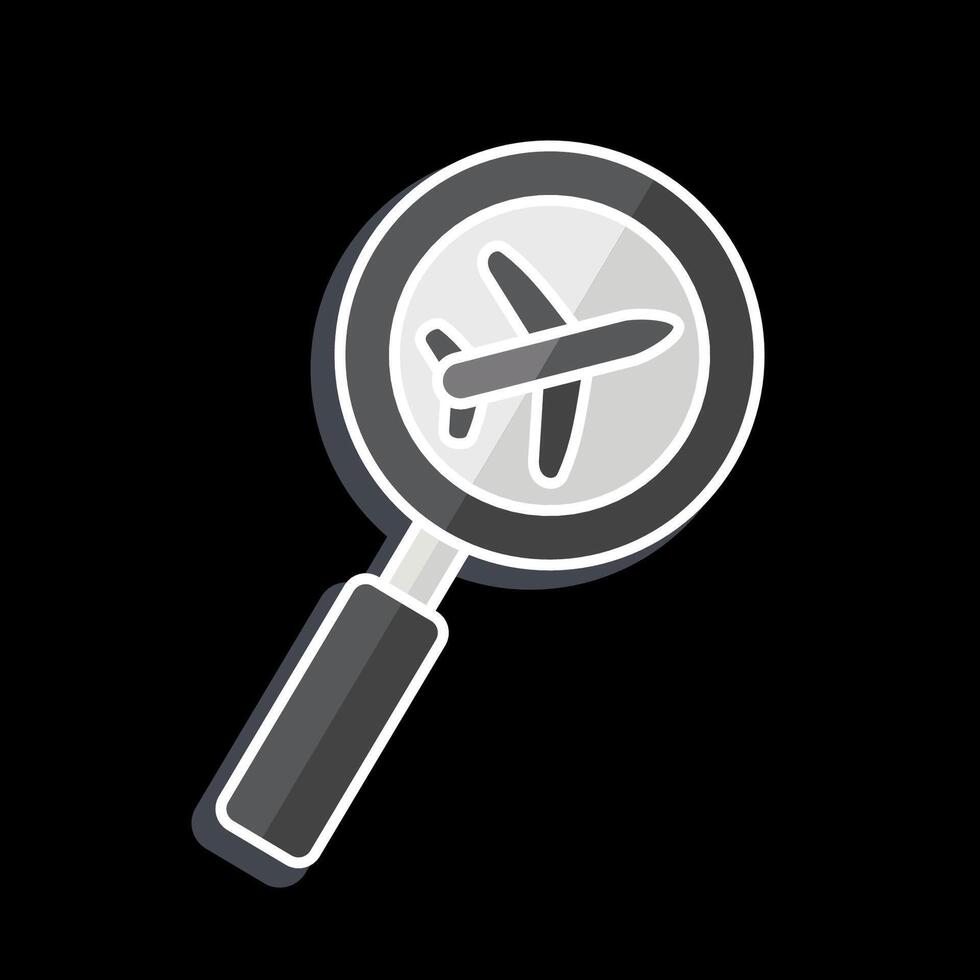 Icon Search. related to Airport symbol. glossy style. simple design illustration vector