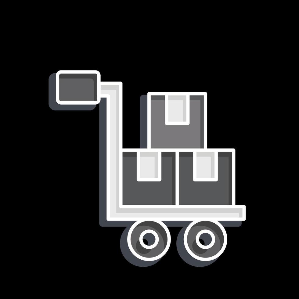 Icon Cargo. related to Airport symbol. glossy style. simple design illustration vector