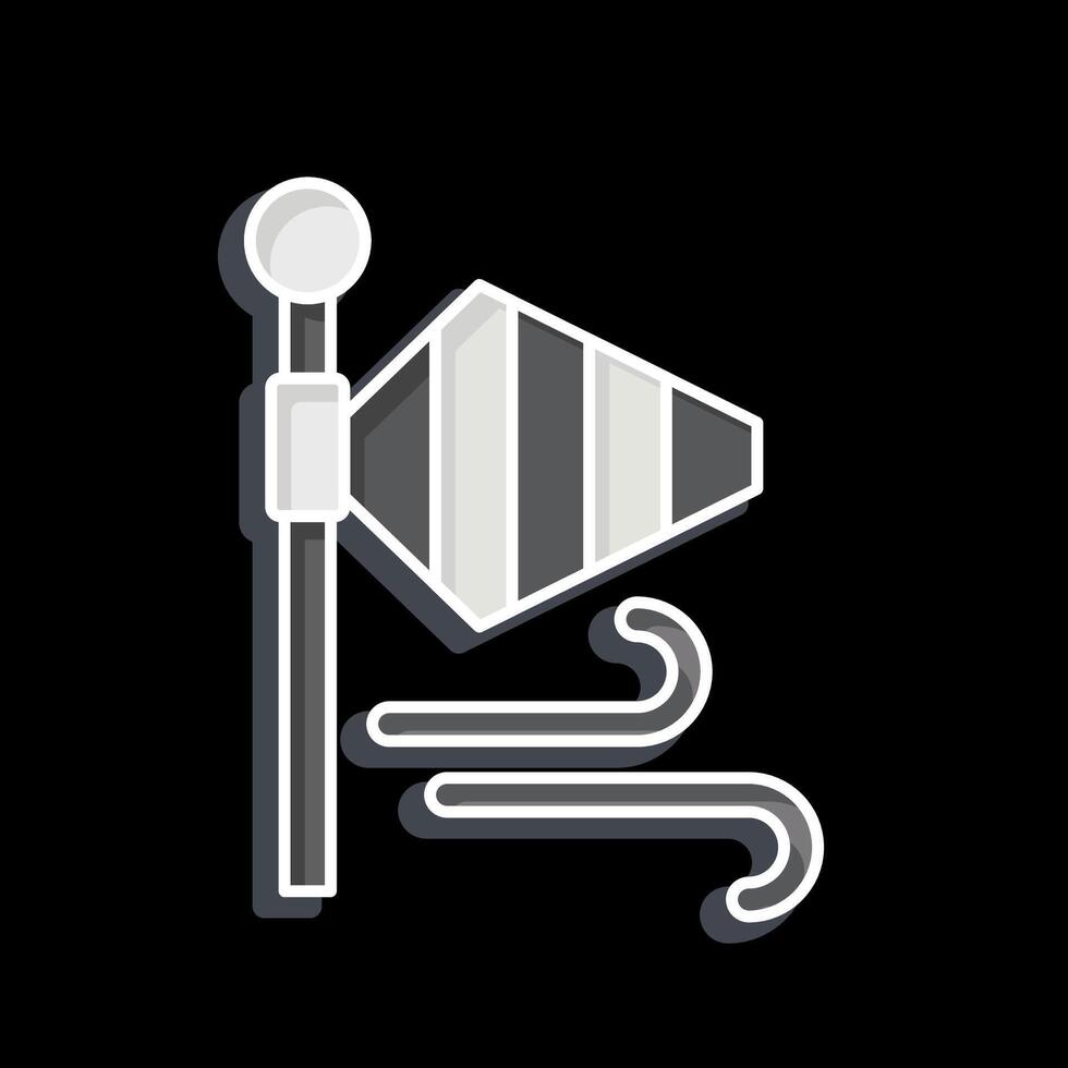 Icon Wind. related to Airport symbol. glossy style. simple design illustration vector