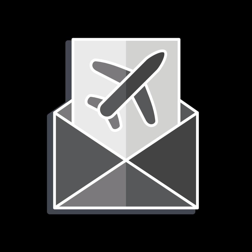 Icon Mail Confirmation. related to Airport symbol. glossy style. simple design illustration vector