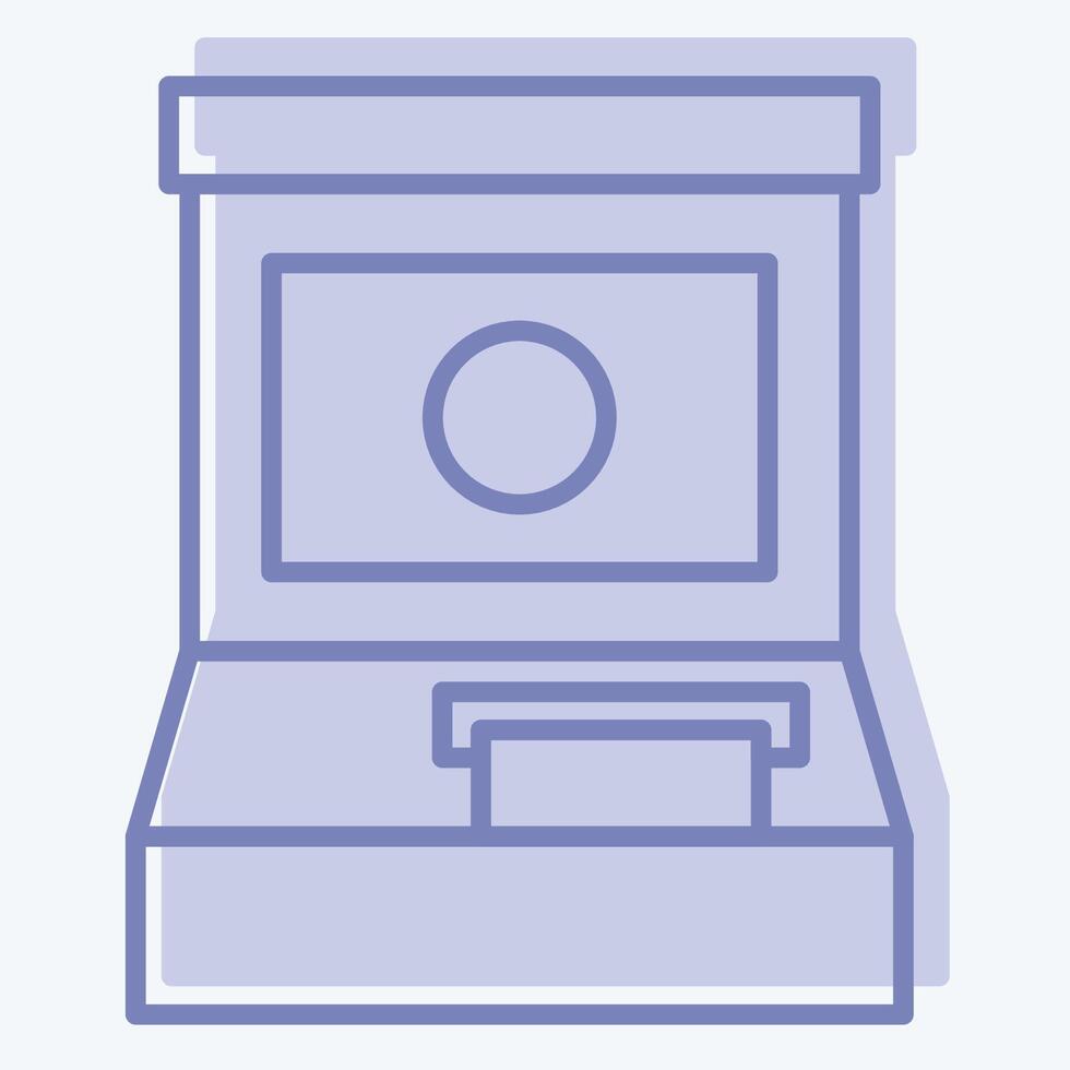 Icon Atm. related to Airport symbol. two tone style. simple design illustration vector
