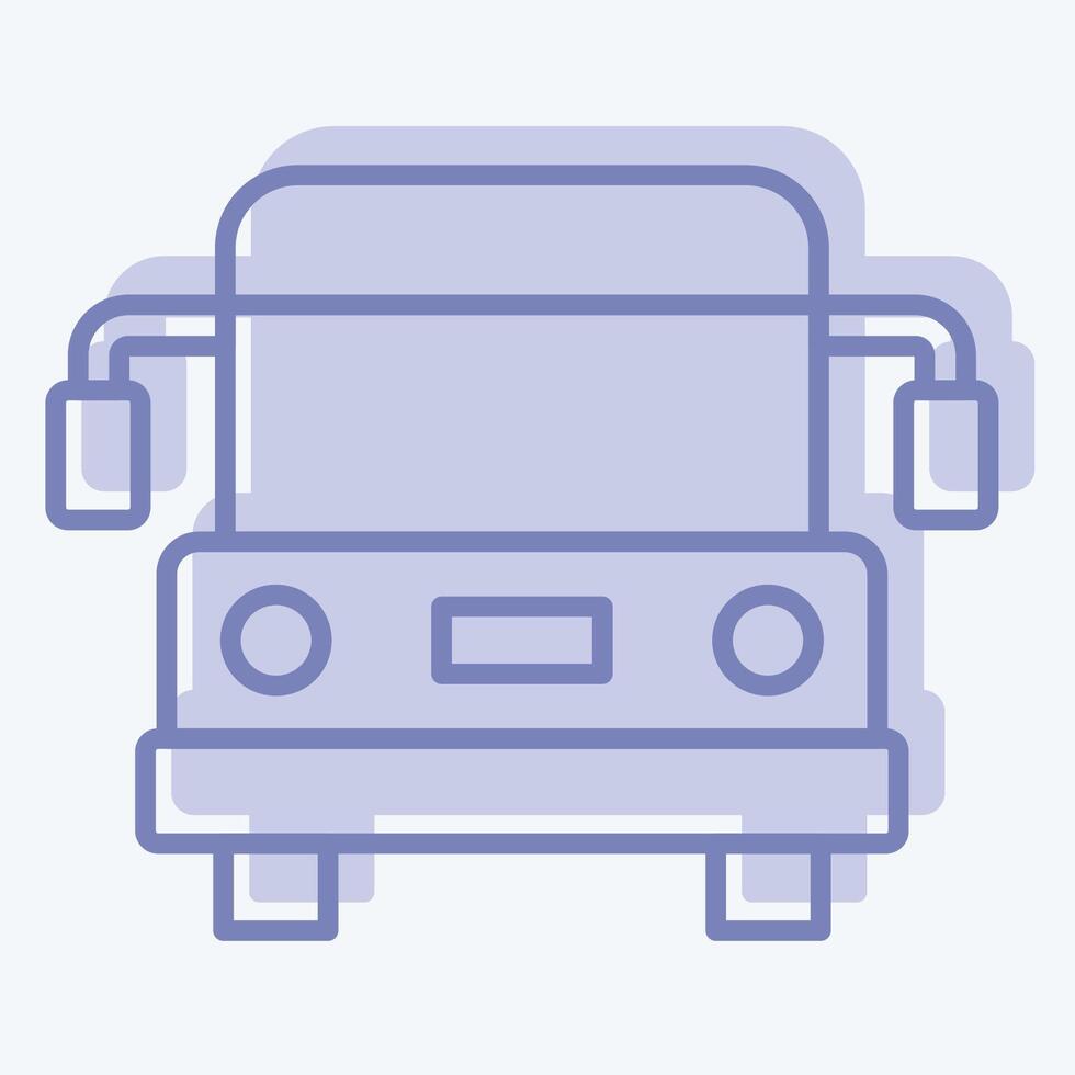 Icon Airport Bus. related to Airport symbol. two tone style. simple design illustration vector