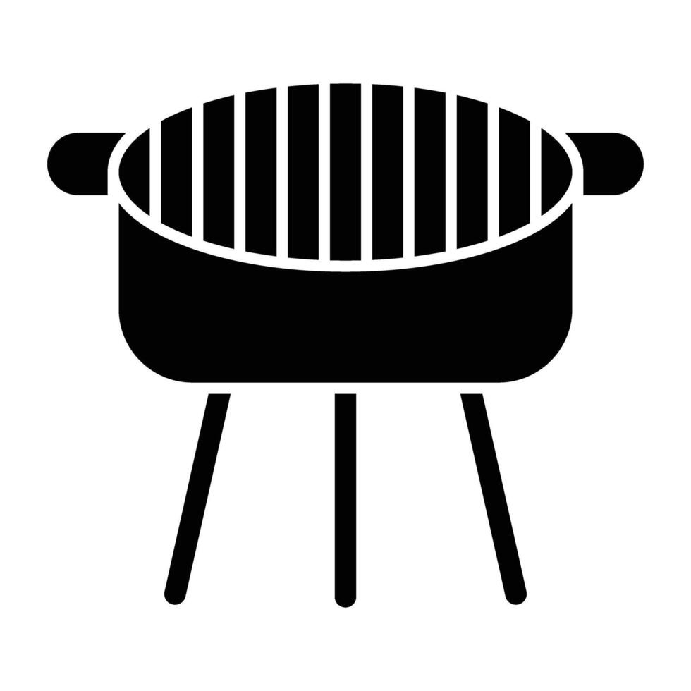 Barbecue Glyph Icon Design vector
