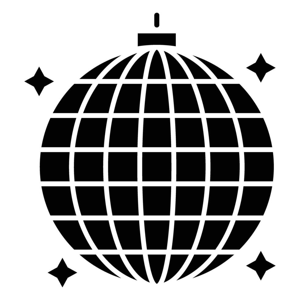 Mirror Ball Glyph Icon Design vector