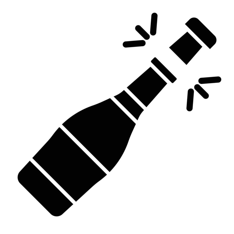 Champagne Glyph Icon Design vector