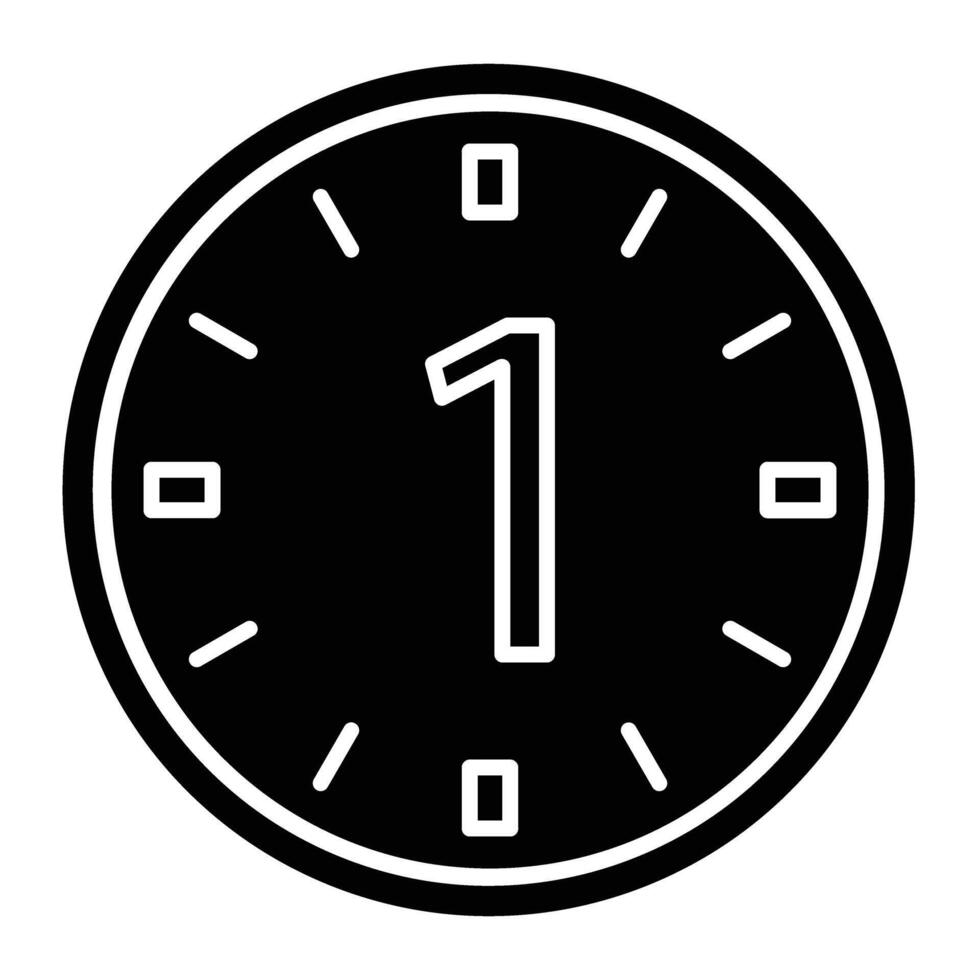 Countdown Glyph Icon Design vector