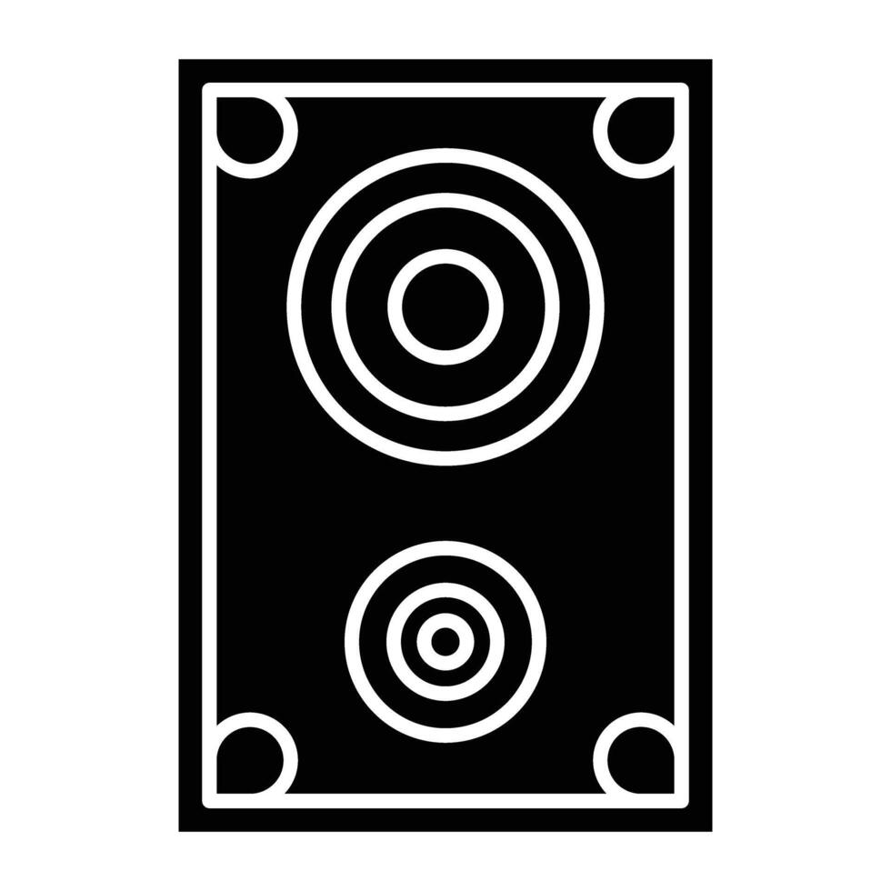 Subwoofer Glyph Icon Design vector