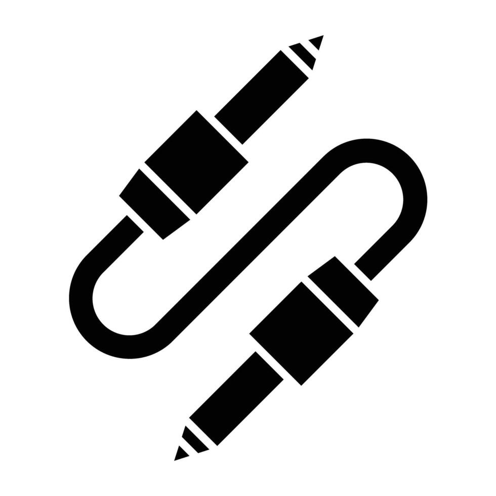 Audio Jack Glyph Icon Design vector