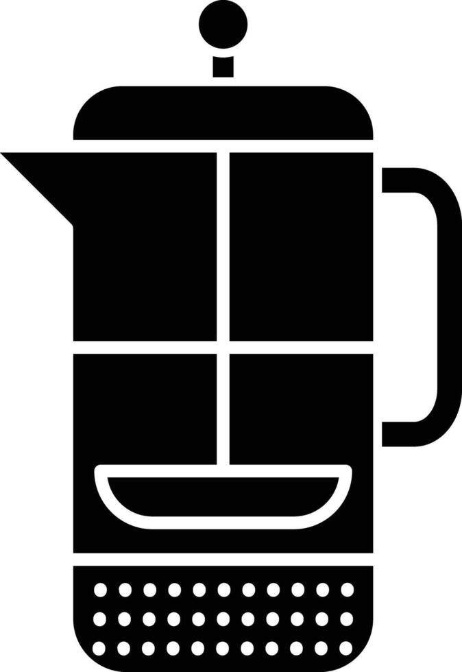 French Press Glyph Icon Design vector